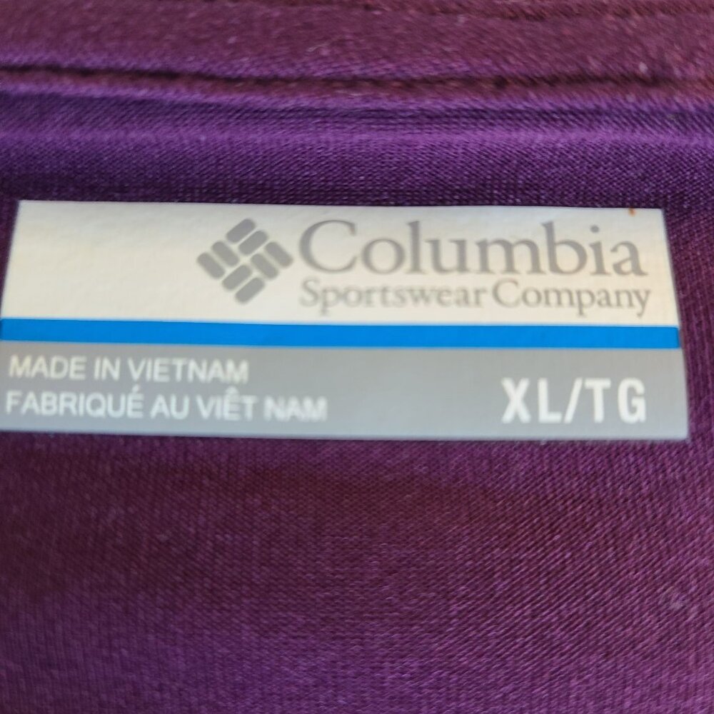 Columbia Women's Omni-Wick Long Sleeve Shirt Size XL Maroon Top - Picture 3 of 10